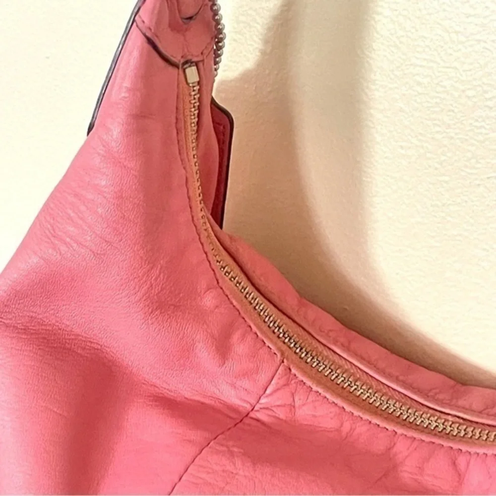 COACH KRISTIN LEATHER Rose/Silver LARGE HOBO F22309 $458 Retail